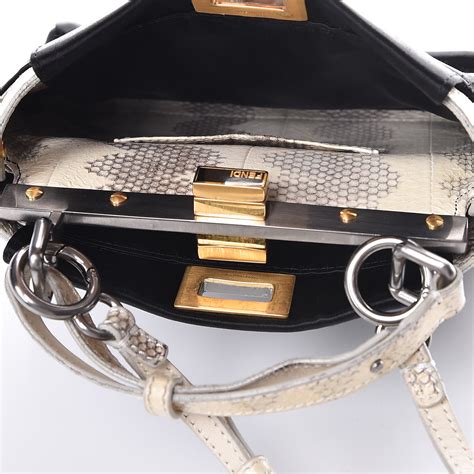 fendi iconic mini peekaboo|fendi peekaboo snakeskin.